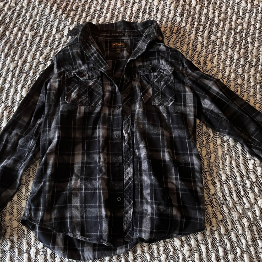 distressed helix cotton flannel